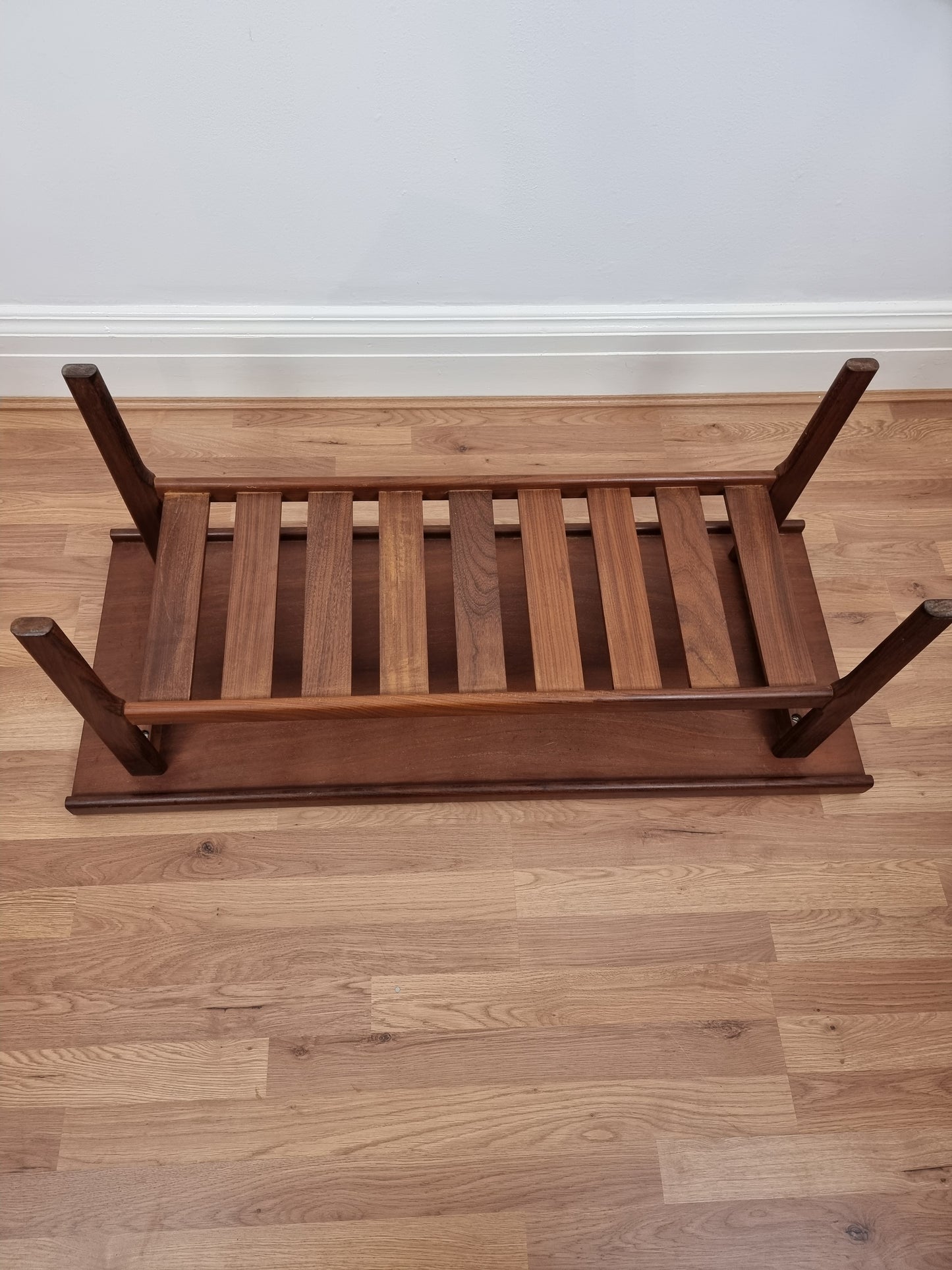 Myer Teak Slatted Long John Coffee Table. Vintage Danish Style