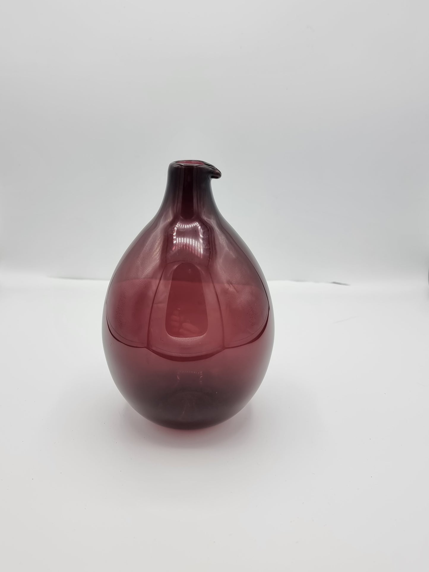 Lintupullo Bird Bottle Signed Timo Sarpaneva Amethyst Glass Decanter Iittala