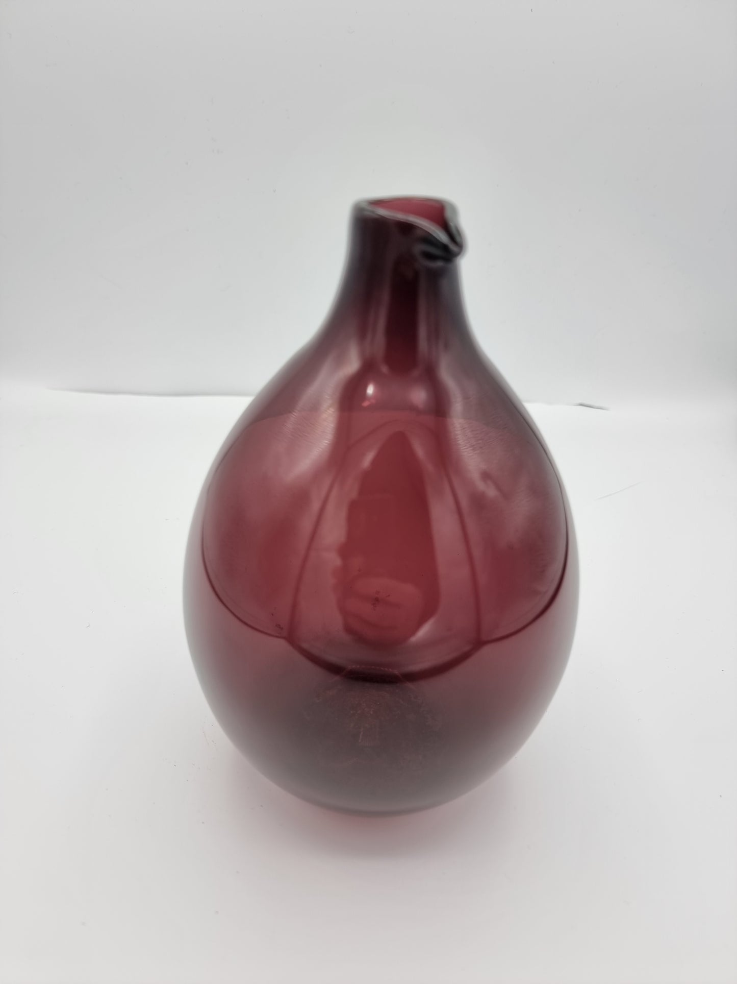 Lintupullo Bird Bottle Signed Timo Sarpaneva Amethyst Glass Decanter Iittala