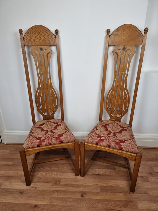 Timothy Hawkins bespoke tall oak hall chairs 'contemporary Robert Thompson'