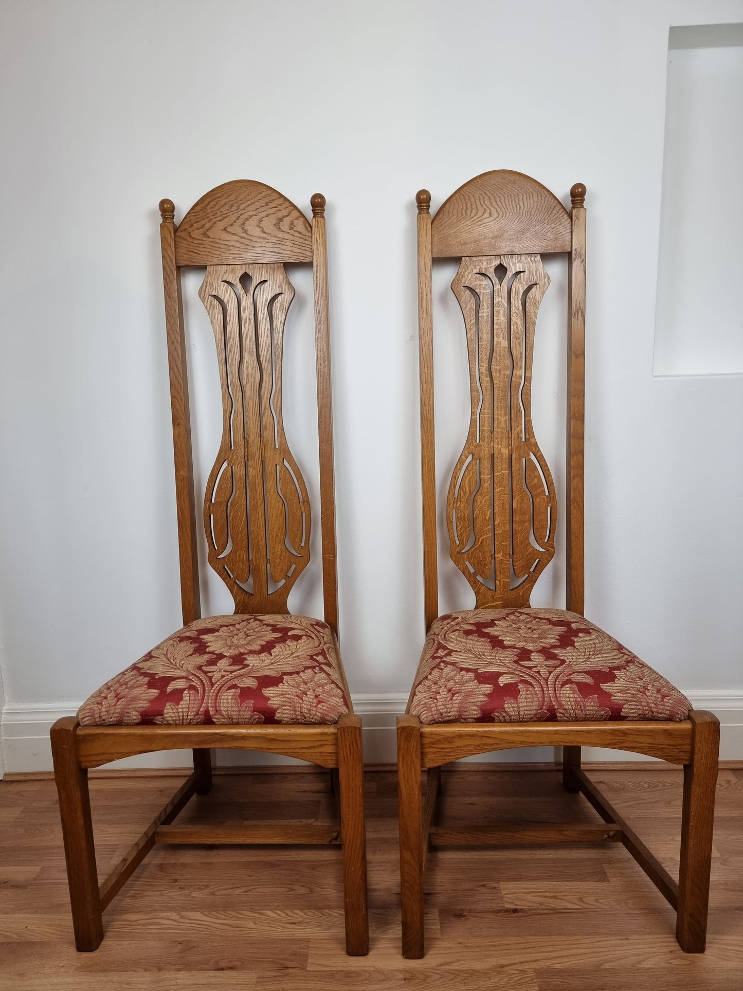 Timothy Hawkins bespoke tall oak hall chairs 'contemporary Robert Thompson'