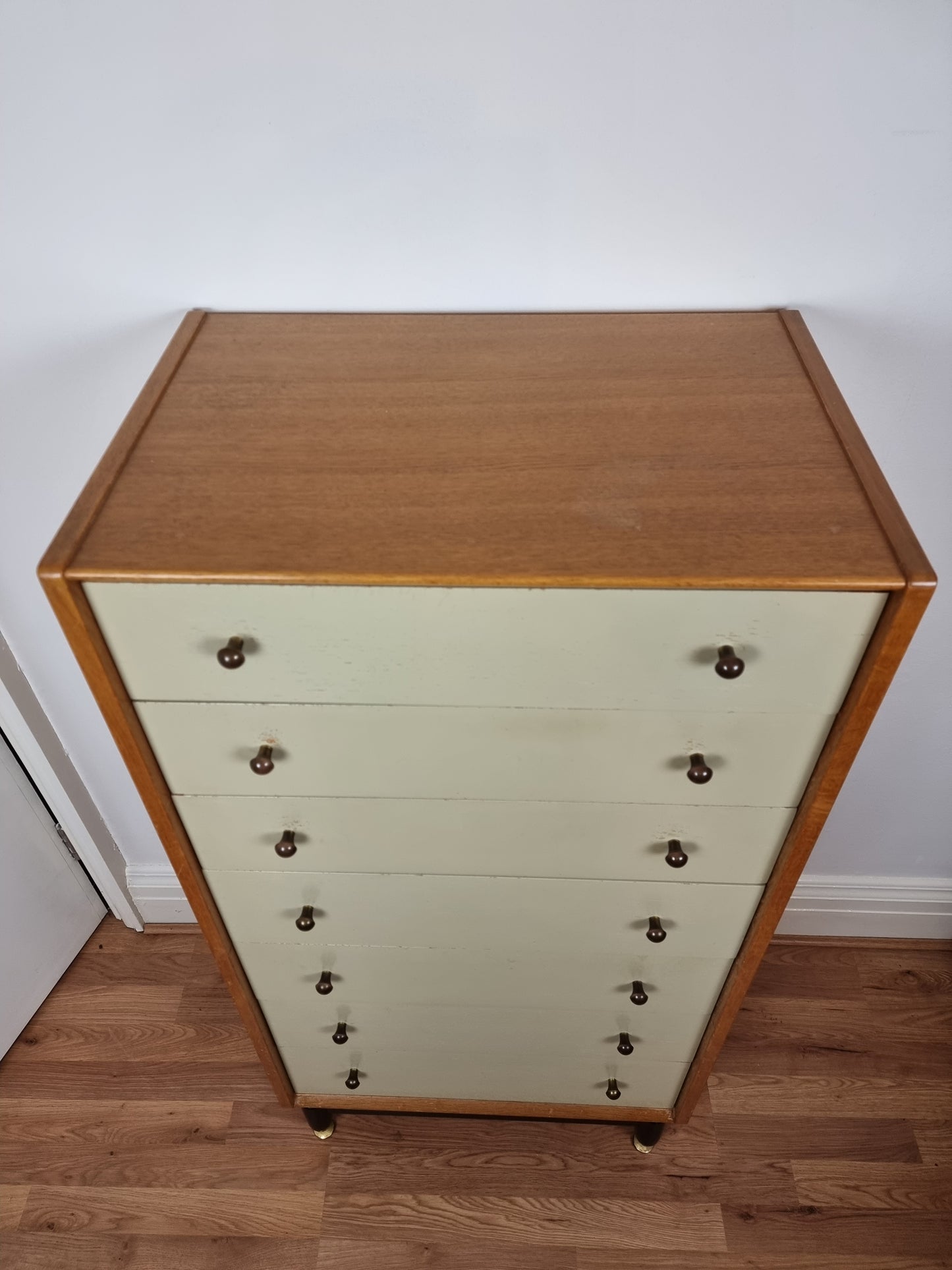 Mid-century G Plan Librenza Oak Chest of Drawers with Painted Front c.1960