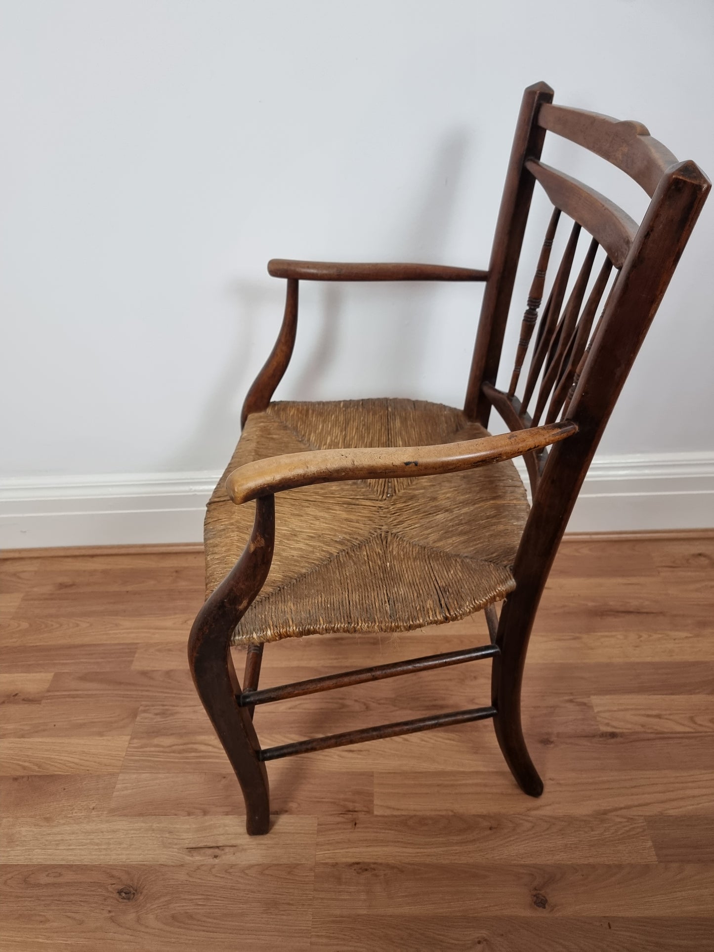 Arts & Crafts Armchair Rush Seat