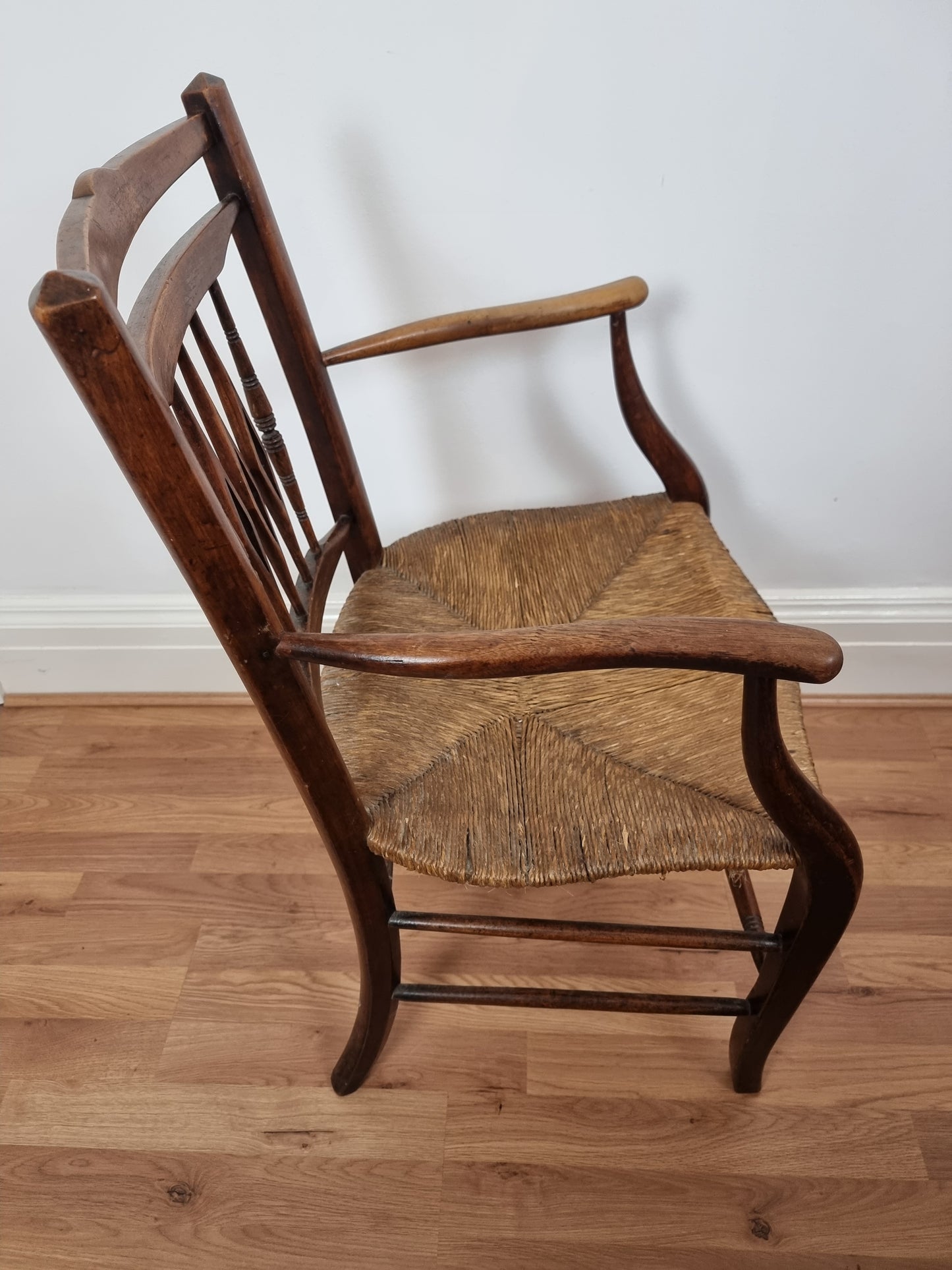 Arts & Crafts Armchair Rush Seat