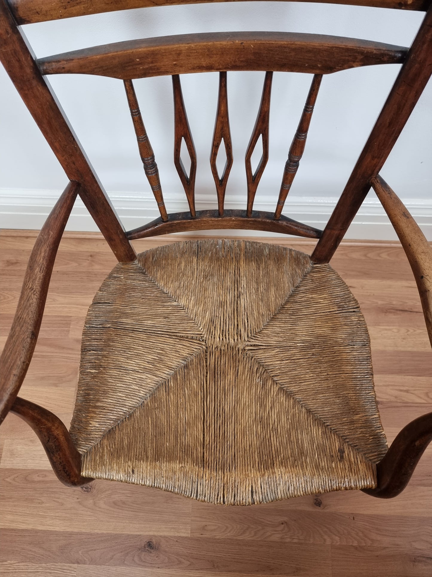 Arts & Crafts Armchair Rush Seat