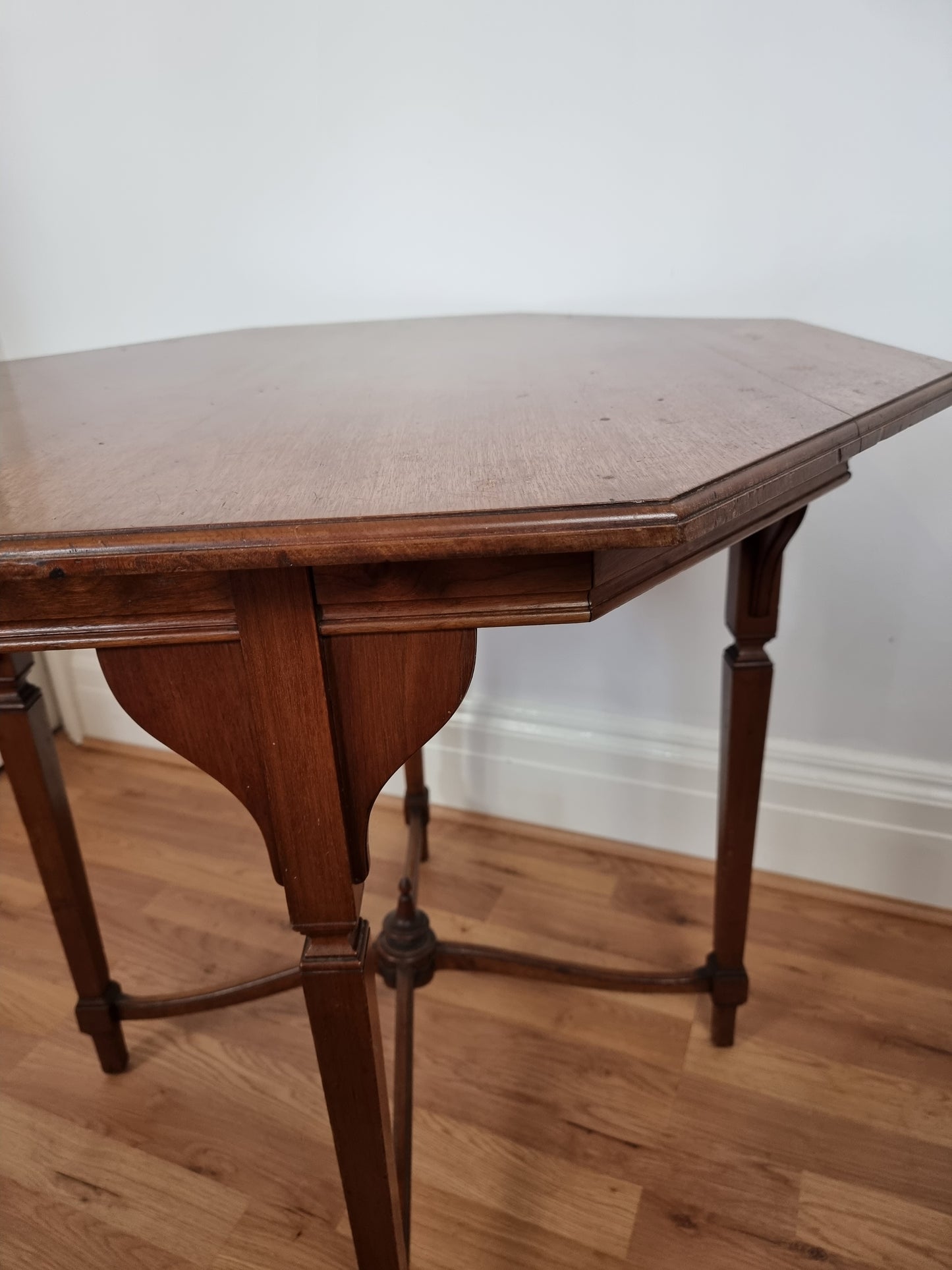 Edwardian Liberty of London style mahogany octagonal table