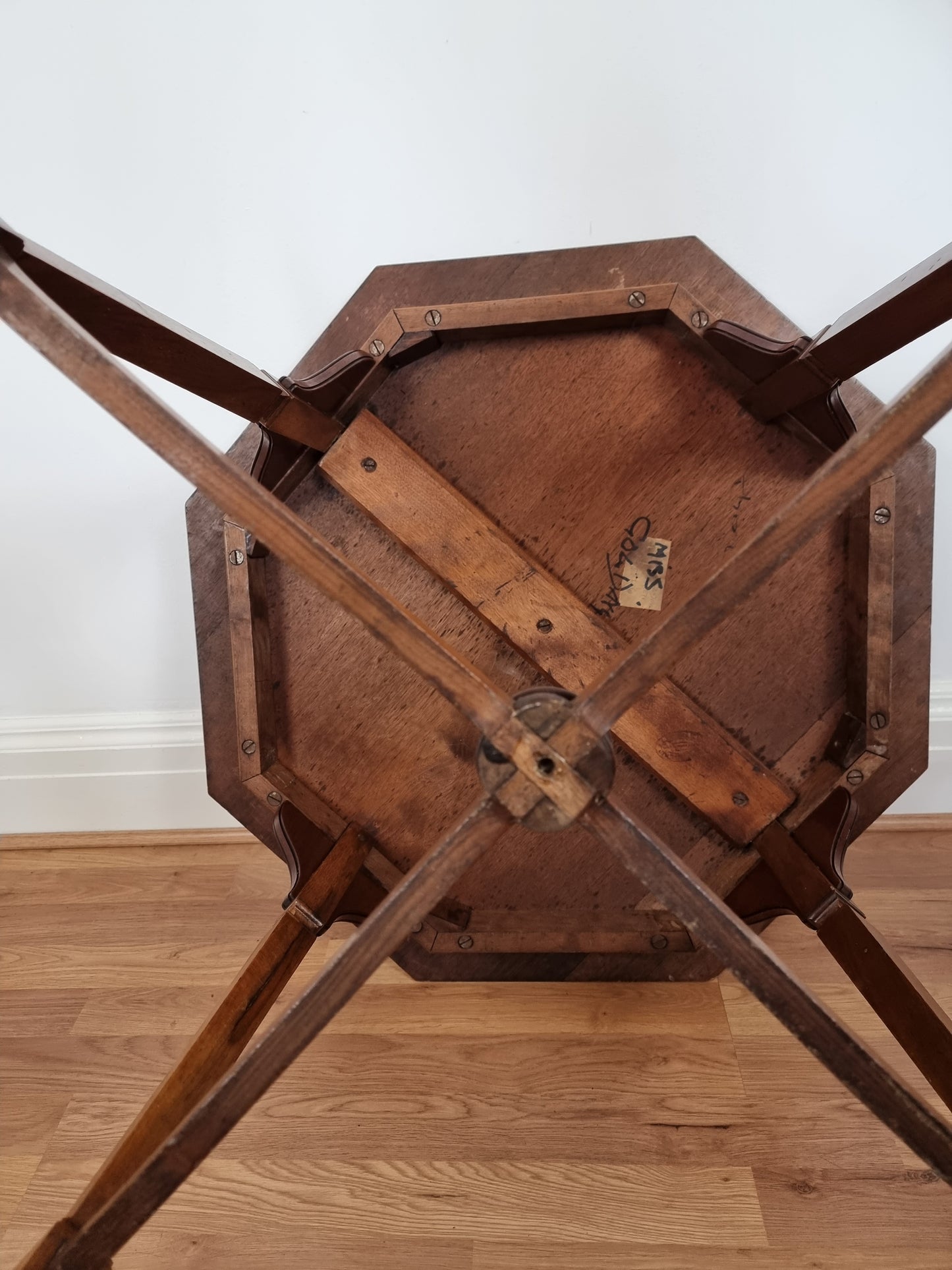 Edwardian Liberty of London style mahogany octagonal table