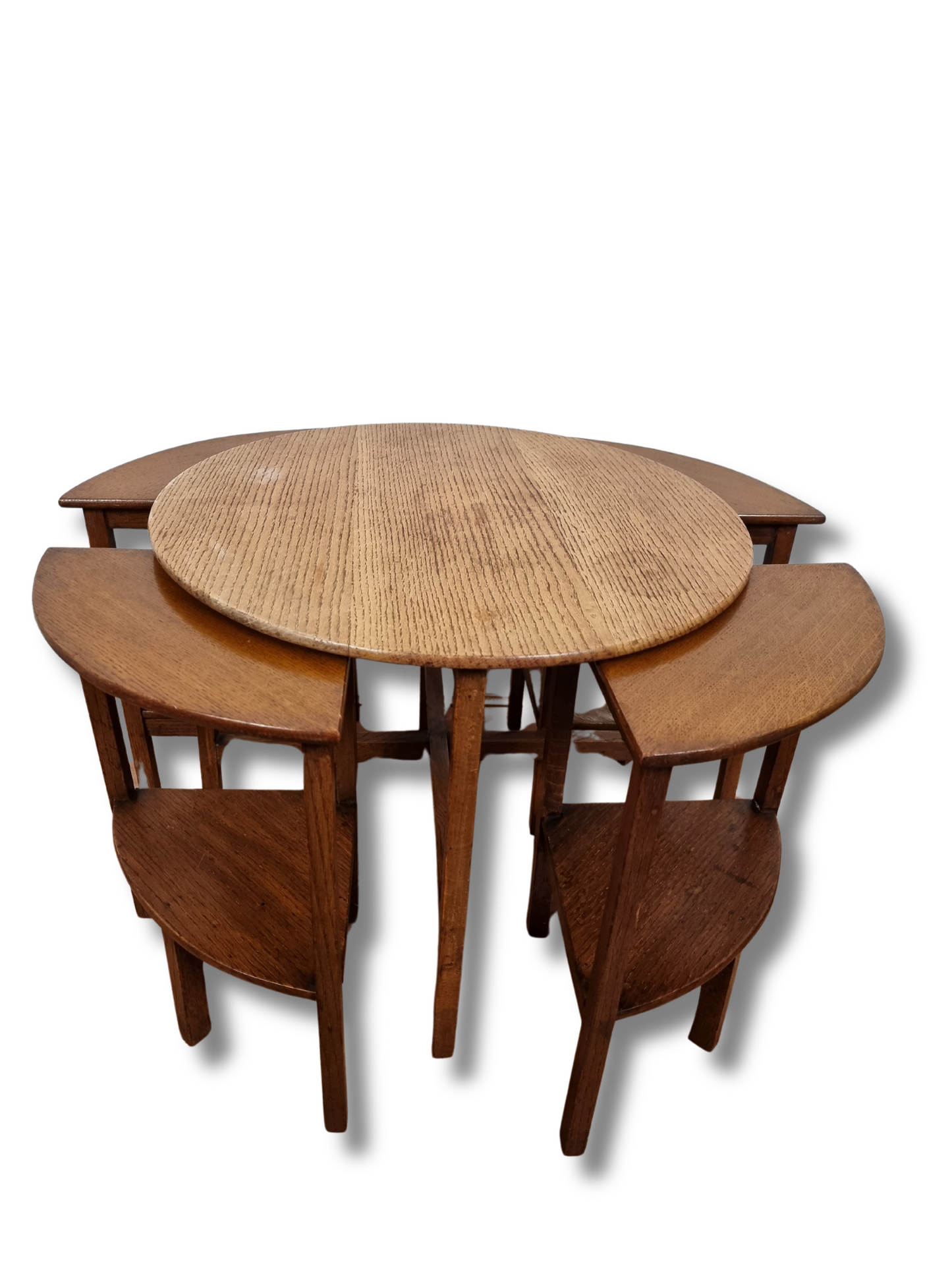 Art Deco 1920/30s Oak Quartetto Nest of 5 tables