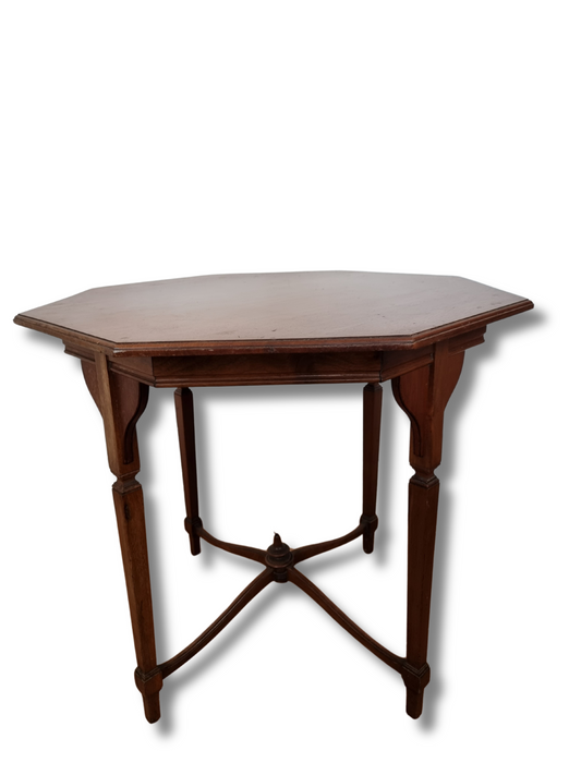 Edwardian Liberty of London style mahogany octagonal table