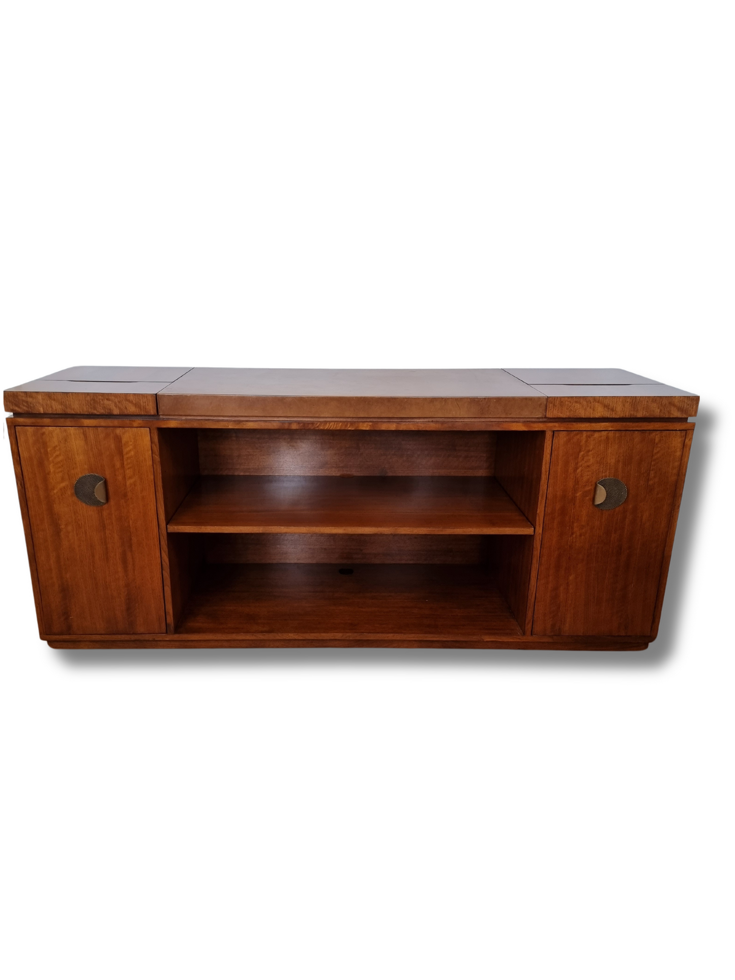 High Quality McGuire San Francisco Credenza/media unit leather top brass handles