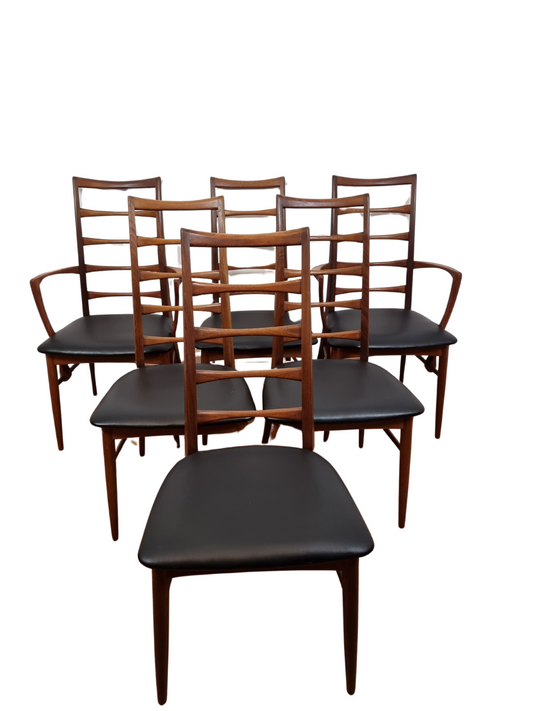 6x Niels Koefoed Lis Teak Dining Chairs